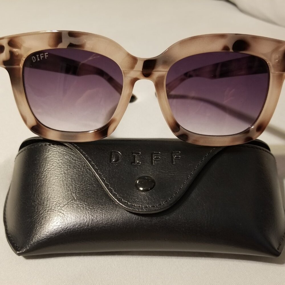 Diff Grey Tortoiseshell Sunglasses W/Purple Lenses - image 2